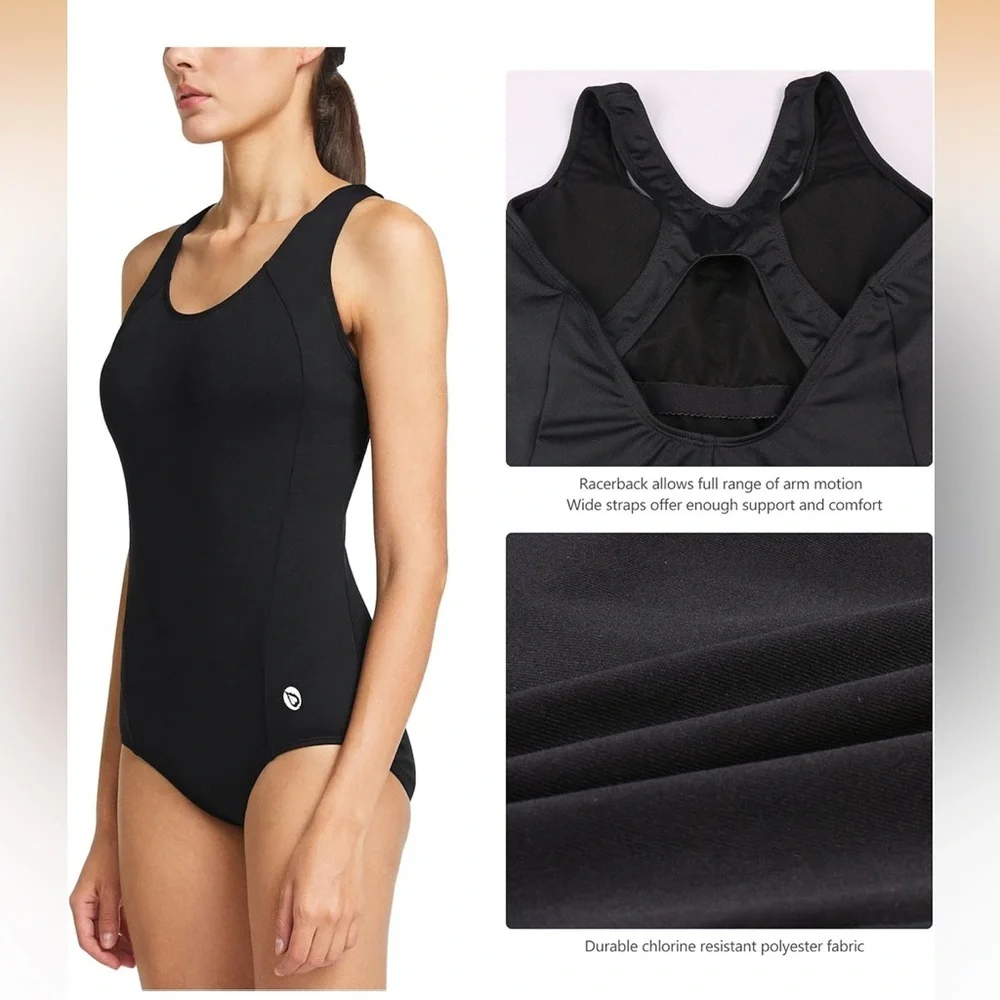 baleaf Women's Racerback Athletic One Piece Modest
Bathing Suit 42/XXL/0151 - Picture 2 of 3